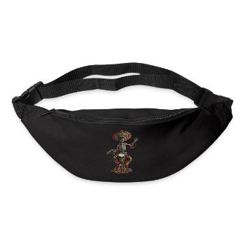 Tambours squelettes mexicains - Sac banane - noir - Devant