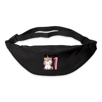 Je suis déjà un licorne 1er anniversaire - Sac banane - noir - Devant