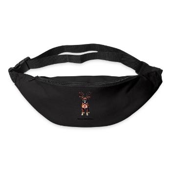 Joyeux Noël Boxer Chien Motif - Sac banane - noir - Devant