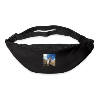 Selfie de lama avec des OVNI, plus bizarre - Sac banane - noir - Devant