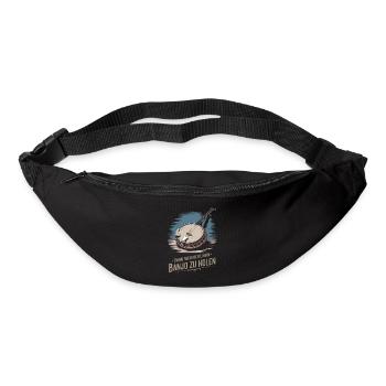 Banjo Spieler Bluegrass Musik Saiteninstrument - Gürteltasche - Schwarz - Vorne