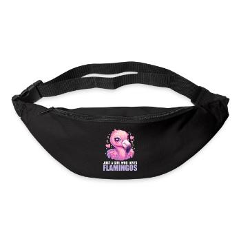Flamants roses Flamant rose - Sac banane - noir - Devant