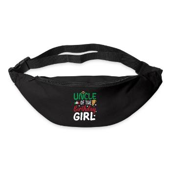 Oncle de la fille d’anniversaire - Sac banane - noir - Devant