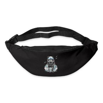 Maritim Hund Hunde Wolf Matrose Moin Ahoi - Gürteltasche - Schwarz - Vorne