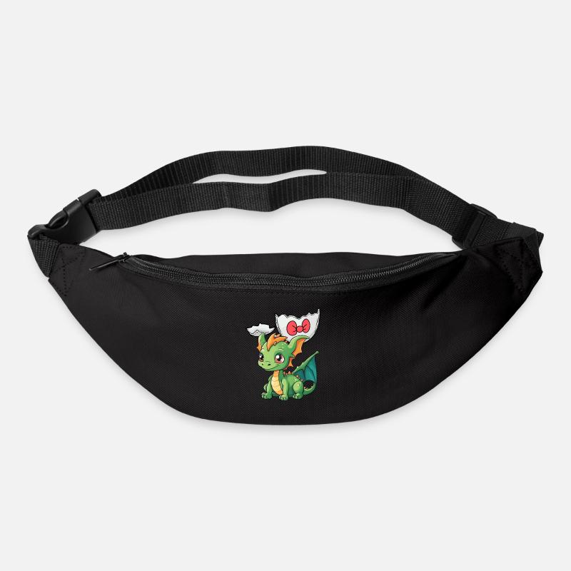 Drachen Baby Eierschale Geburt schlüpfen Ei Kinder - Gürteltasche - Schwarz