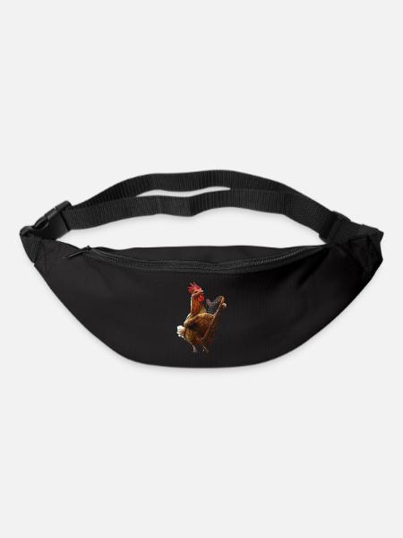 Hahn Harfe - Gürteltasche - Schwarz