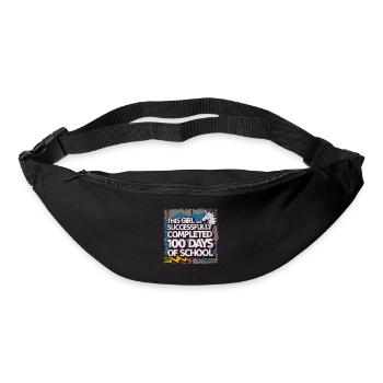Funny Outfit teacher & student 100 days of school - Bum bag - black - Front