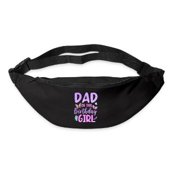 Papa de la fille d’anniversaire - Sac banane - noir - Devant