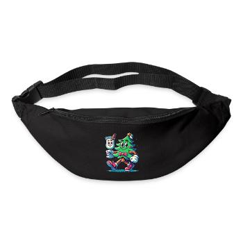 Merry Christmas Tree Retro Style - Bum bag - black - Front