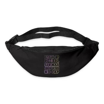 Listen Up Rizzlers, Sigma's Show Work No Cap - - Bum bag - black - Front