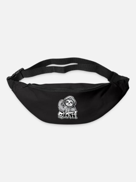 Faultier Hip-Hop Urban Style Lustige Tier - Gürteltasche - Schwarz