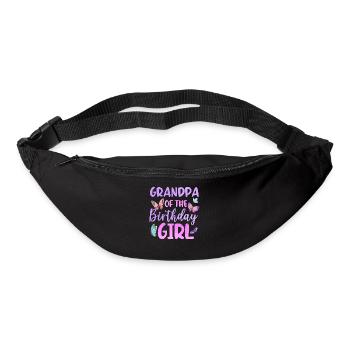 Papi de la fille d’anniversaire - Sac banane - noir - Devant