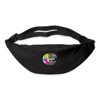 Je peux tout faire grâce au volleyball - Sac banane - noir - Devant
