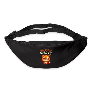 I have to give a shit to cat lovers sarcastically - Bum bag - black - Front