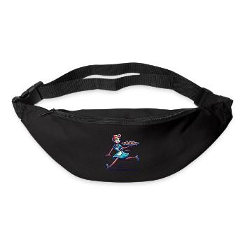 Cheerful baker serving fresh cookies - Bum bag - black - Front
