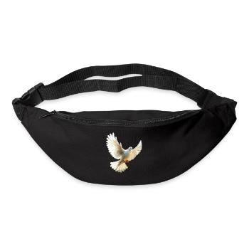 Taube Weiß Frieden Peace Ringeltaube Weiße Tauben - Gürteltasche - Schwarz - Vorne
