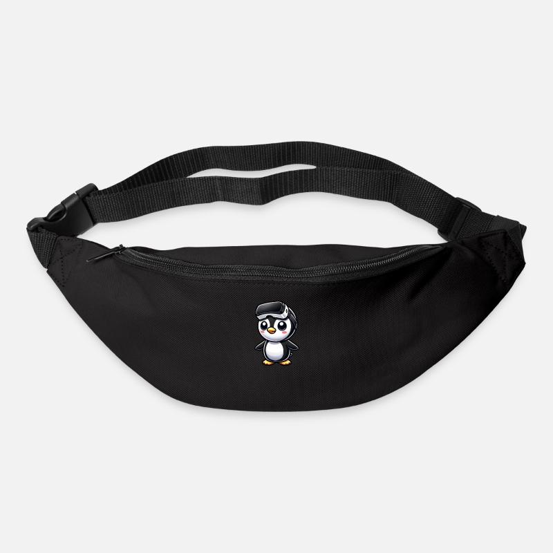 Süßer Pinguin VR Gamer Comic Gaming - Gürteltasche - Schwarz