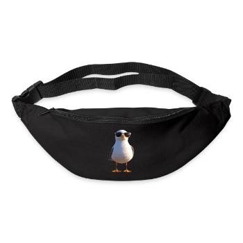Seagull, Beach, Sea, North Sea, Baltic Sea, Herring Gull, Seagulls - Bum bag - black - Front