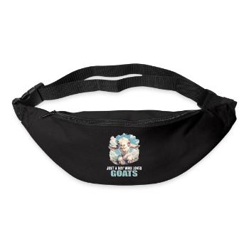 Ziegen Ziege - Gürteltasche - Schwarz - Vorne
