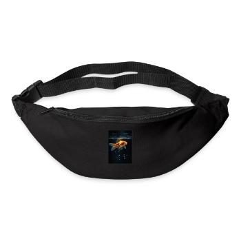 poisson rouge - Sac banane - noir - Devant