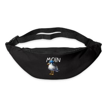 Moin Seagull Northern Germany Greetings Baltic Sea North Sea - Bum bag - black - Front