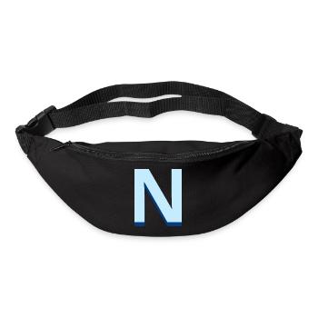 Pop und moderner blauer Buchstabe n - Gürteltasche - Schwarz - Vorne