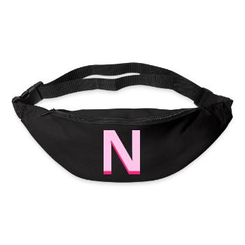 Pop und moderner rosa Buchstabe n - Gürteltasche - Schwarz - Vorne