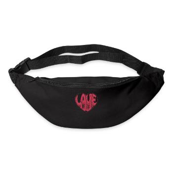 Retro Groovy Love Heart Love Valentine's Day Gift - Bum bag - black - Front
