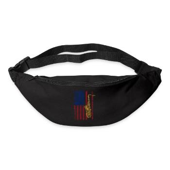 Saxophones American Flag - Bum bag - black - Front