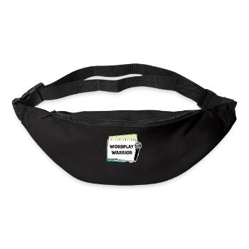 Poésie Slam Jeu de mots Guerrier Slam Poésie - Sac banane - noir - Devant