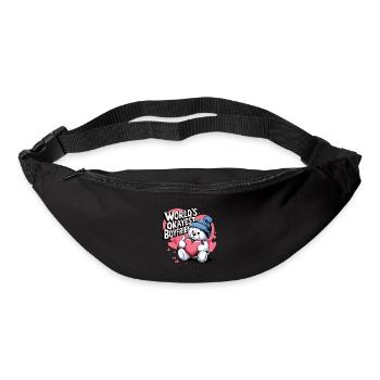 Partner Schatz Valentinstag Liebe lustiger Spruch - Gürteltasche - Schwarz - Vorne