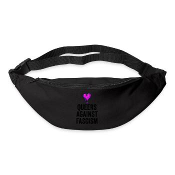 Queers against fascism - Gürteltasche - Schwarz - Vorne