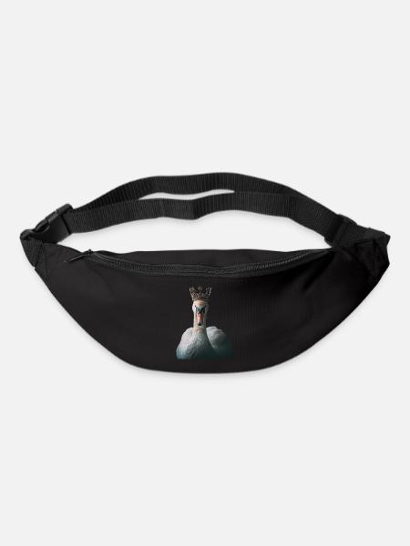 Schwan - Gürteltasche - Schwarz