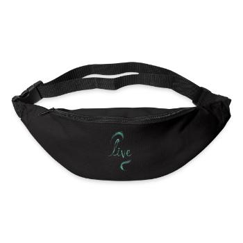 Poussière verte vivante - Sac banane - noir - Devant