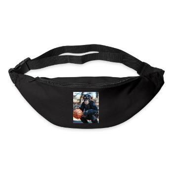 Schimpanse Basketball - Gürteltasche - Schwarz - Vorne