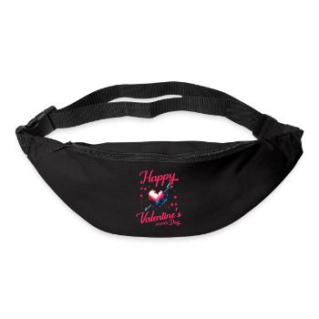 Happy Valentine's Day Heart Design with Arrow - Bum bag - black - Front