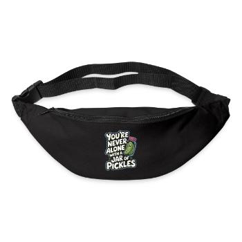 Amateurs de cornichons Humour Blagues dill-ightful Nourriture drôle - Sac banane - noir - Devant