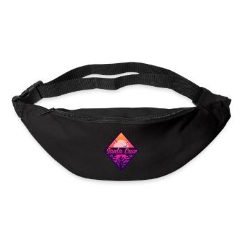 Santa Cruz Sunset Palmiers, Soleil Idée Cadeau - Sac banane - noir - Devant