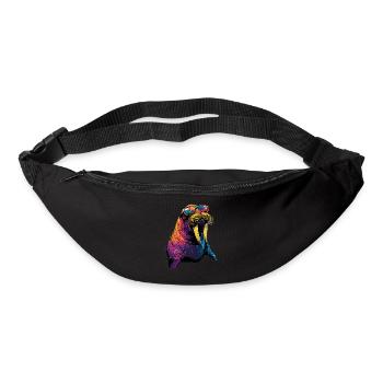 Walrus, tusks, seal, wild Pacific walruses - Bum bag - black - Front
