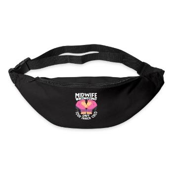 Midwife brings out your inner child - Bum bag - black - Front