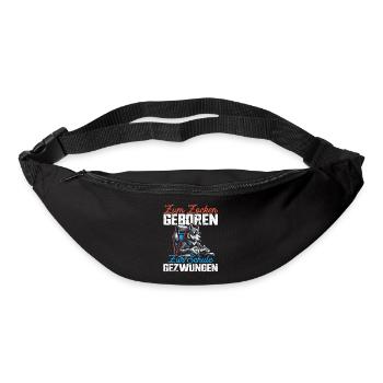 Born to gamble Forced to go to school Wolf - Bum bag - black - Front