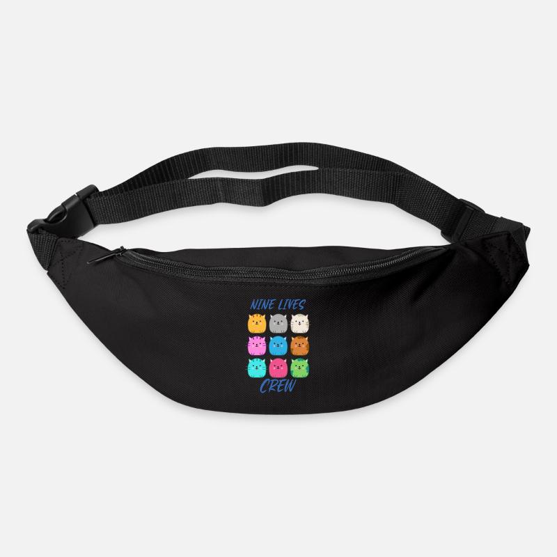 Neuf vies de chat d’équipage - Sac banane - noir