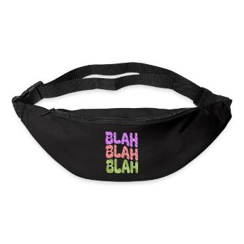 BLAH BLAH BLAH - Buntes Statement - Gürteltasche - Schwarz - Vorne