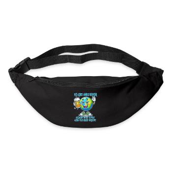 The World Seems Better Funny Beer Comic Motif - Bum bag - black - Front