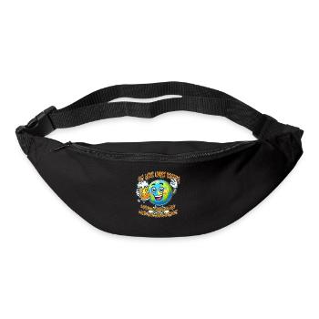 The World Seems Better Funny Beer Comic Motif - Bum bag - black - Front