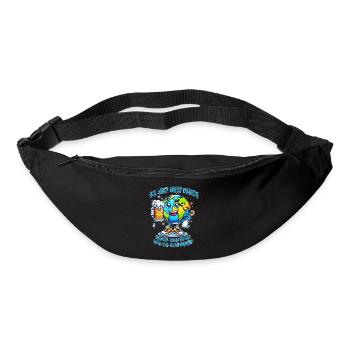 The World Seems Better Funny Beer Comic Motif - Bum bag - black - Front