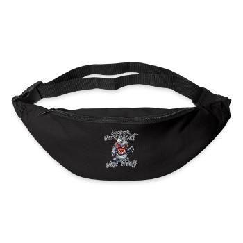 Verrücktes Nilpferd Lieber verrückt als einer von - Gürteltasche - Schwarz - Vorne