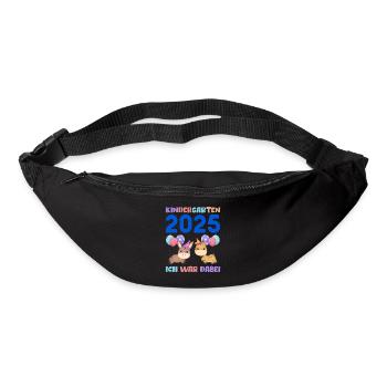 Kindergarten 2025 Kinder Geschenk Kita 2025 Deko - Gürteltasche - Schwarz - Vorne