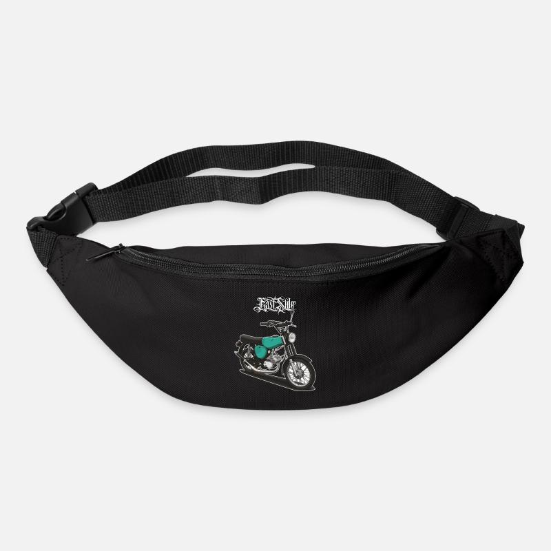 S51 (turquoise) // Illustration - Sac banane - noir