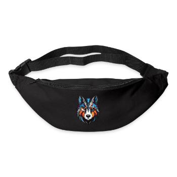 Husky Dog Portrait - Bum bag - black - Front
